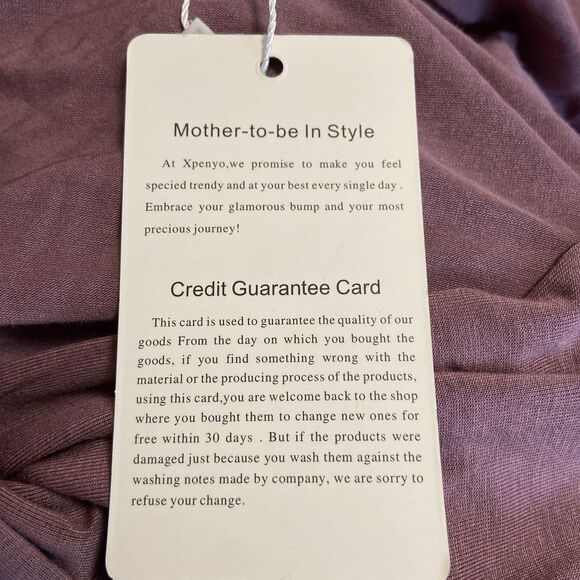 Maternity Womens 3X Empire MAXI Dress Mauve 3/4 Sleeve Spring Formal Casual NWT - Picture 5 of 12